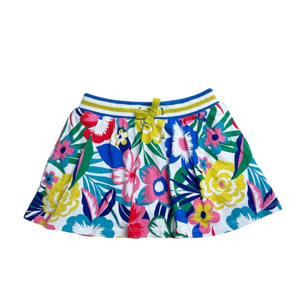 Mini Boden Floral Skirt - Blue, Pink, Yellow